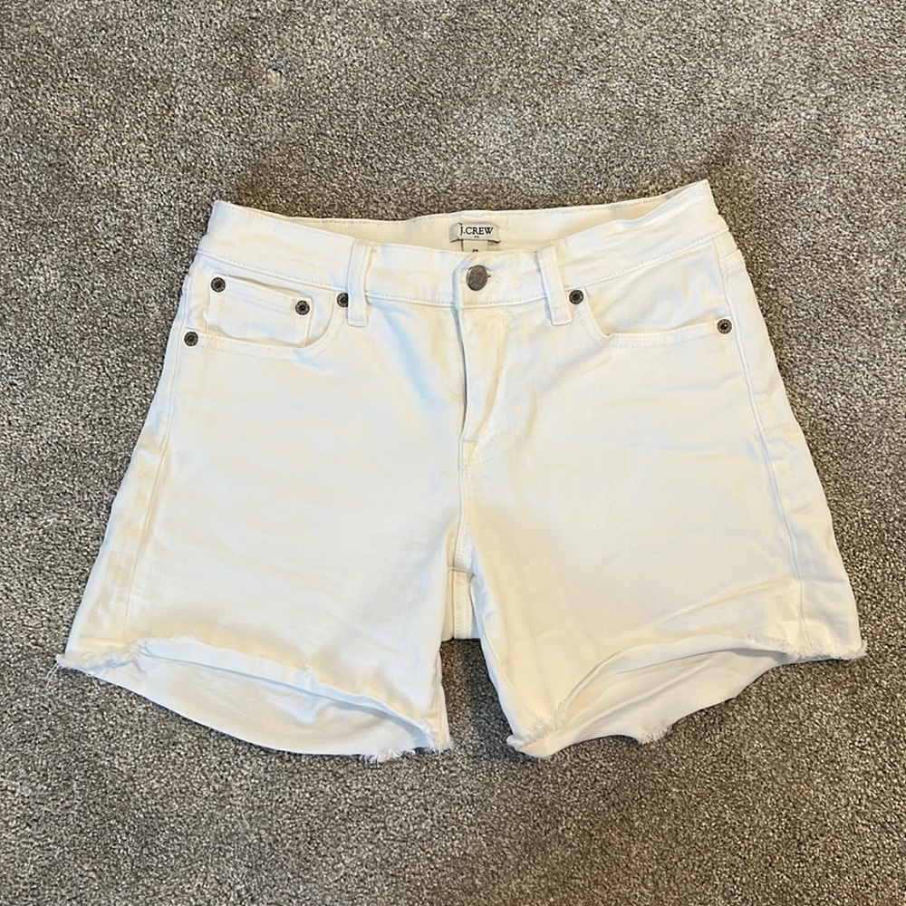J.Crew White Denim Jean Shorts 25